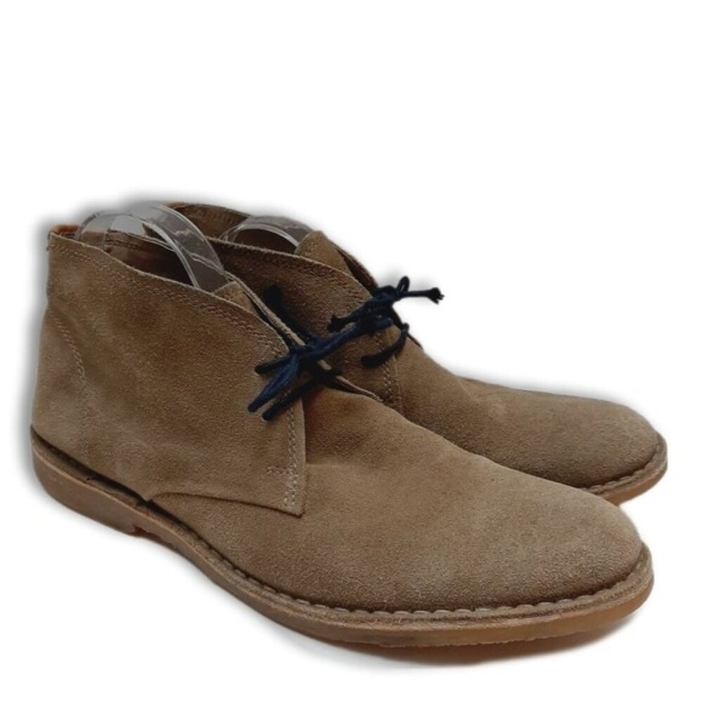 Men's Suede Chukka Boots in Light Brown - Classic Lace-Up